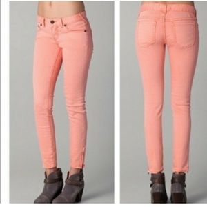 Free People Zip Cuff Skinny Jeans